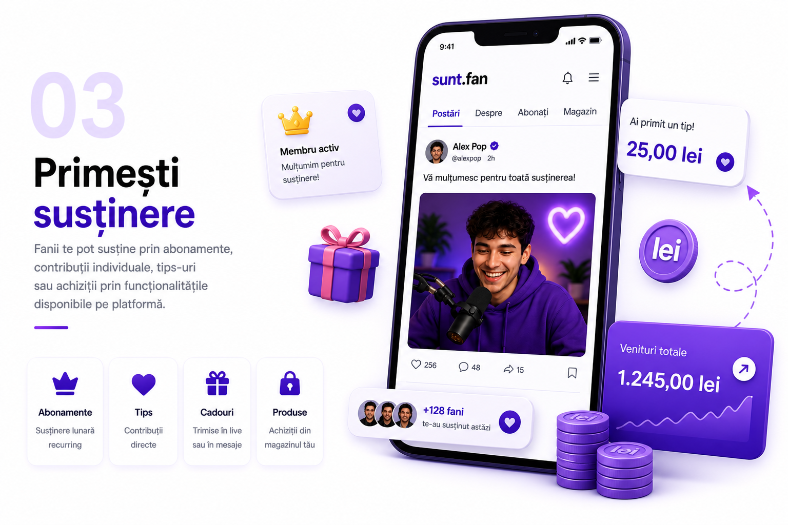 Fan care susține un creator